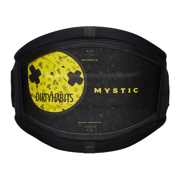 Mystic Majestic Waist Harness 'Dirty Habits' - Black/Yellow bei brettsport.de