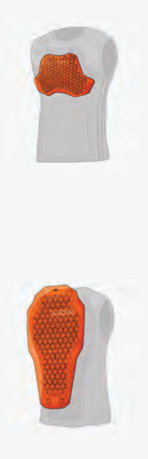 XION Ziptop Wheels Air L1 Unisex Protektorentop – Position der Protektoren